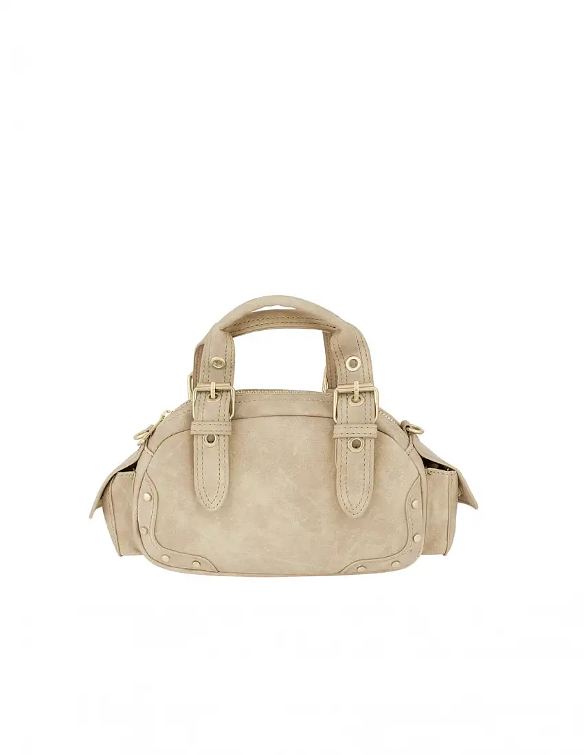 Bolso Bowling Beige Efecto Gastado