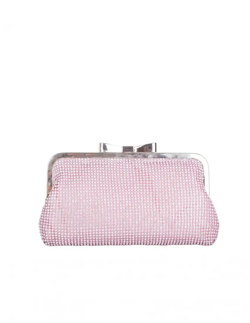 Bolso Fiesta Lazo Brillos Rosa