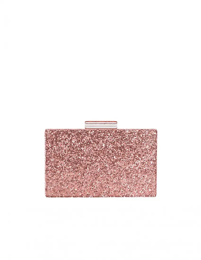 Bolso Fiesta Oro Rosa Purpurina