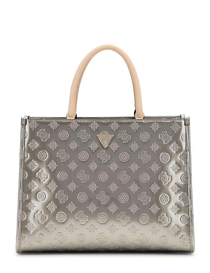 Bolso mujer Guess Arnela de mano logotipo 4G gris