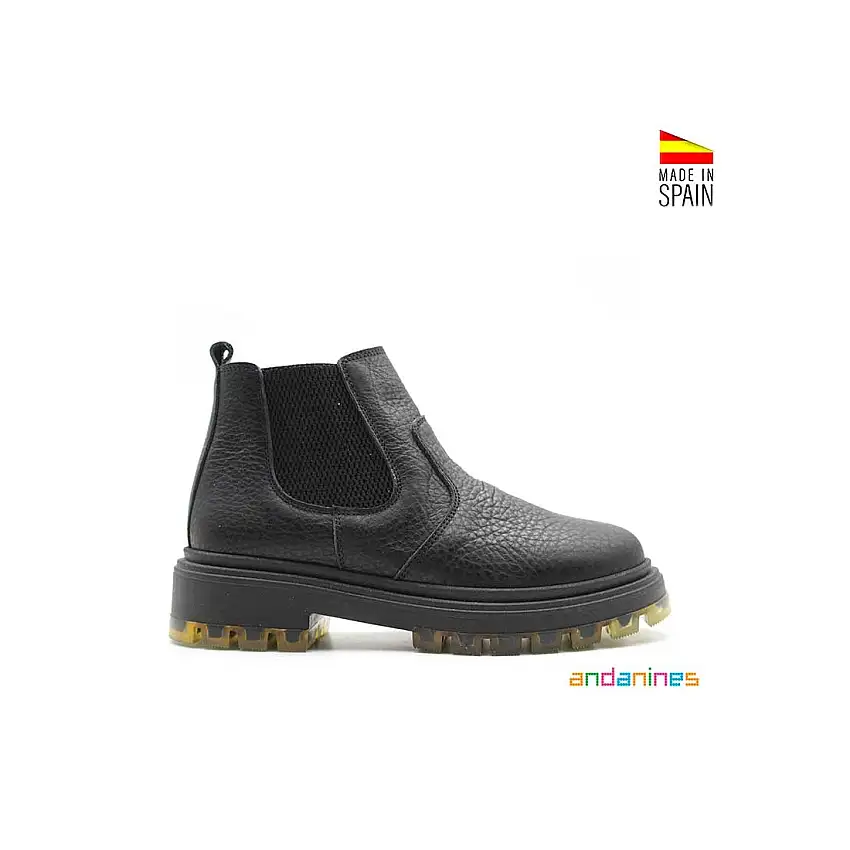 Bota chelsea piel negra Andanines