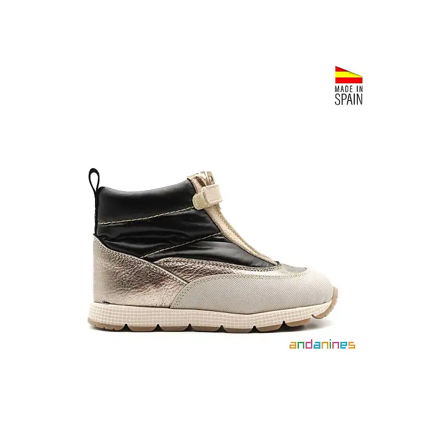Bota cremallera after-ski negro