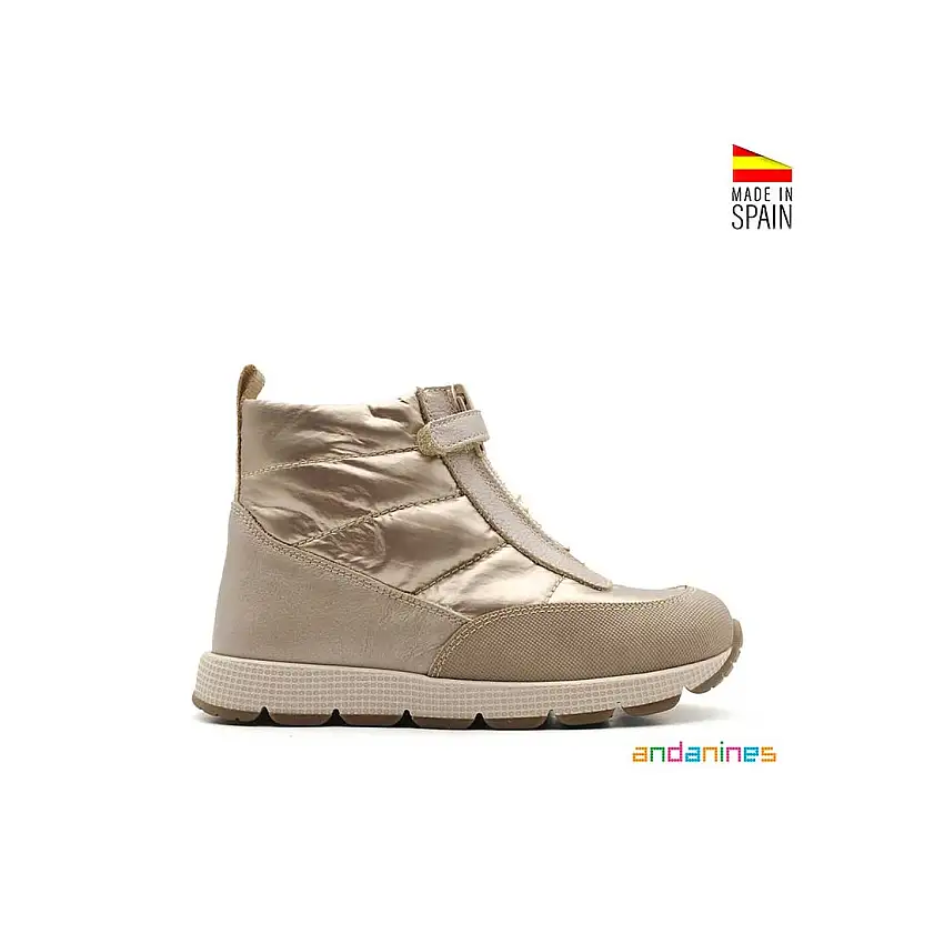 Bota cremallera after-ski taupe