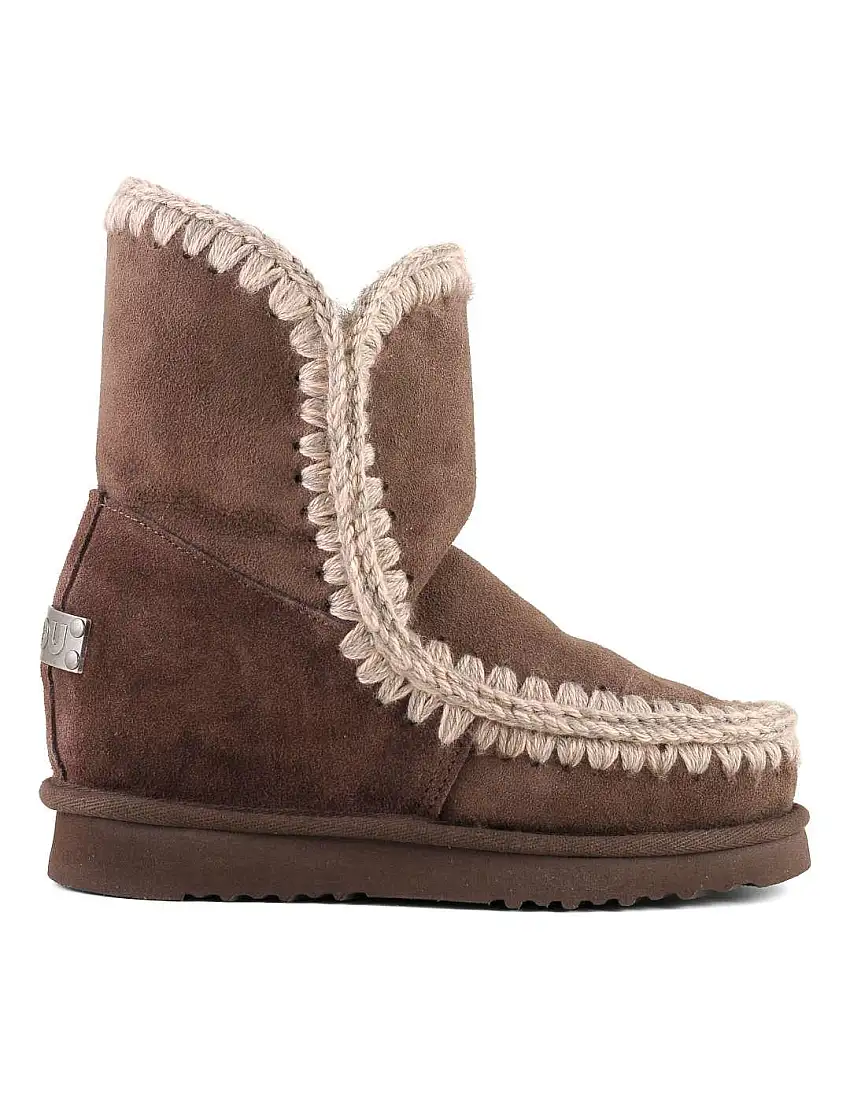 Bota mujer Mou Eskimo Inner Wedge Short marrón