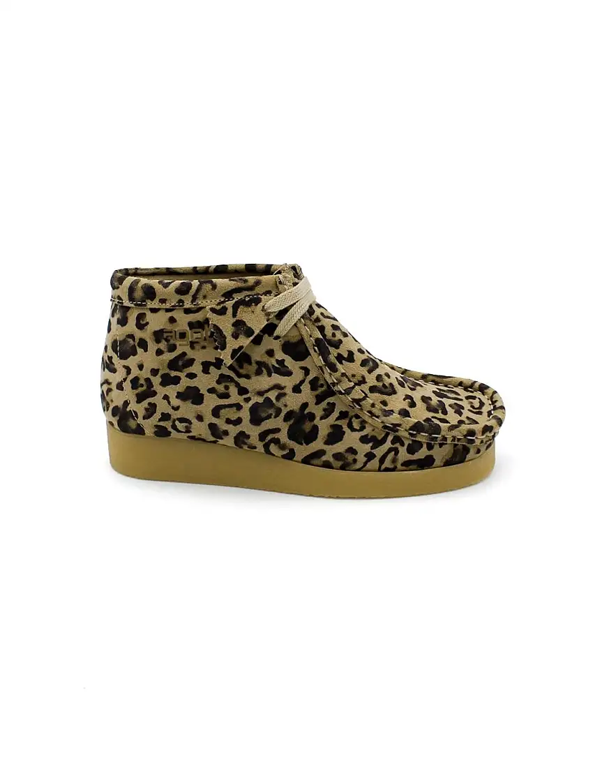Botin Ante Leopardo AGOT WASP Beige Mujer