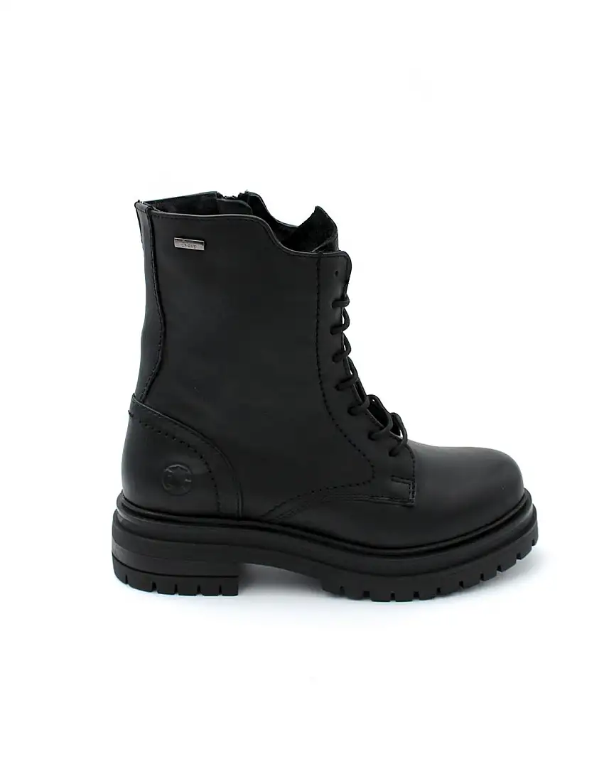Botín Militar Cremallera Coronel Tapioca C208-11 Negro Mujer