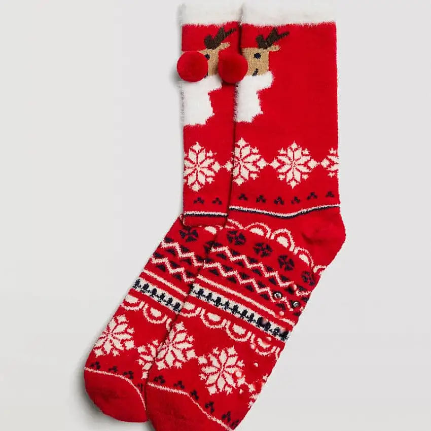 Calcetines hombre antideslizantes, especial navidad, ysabel mora.