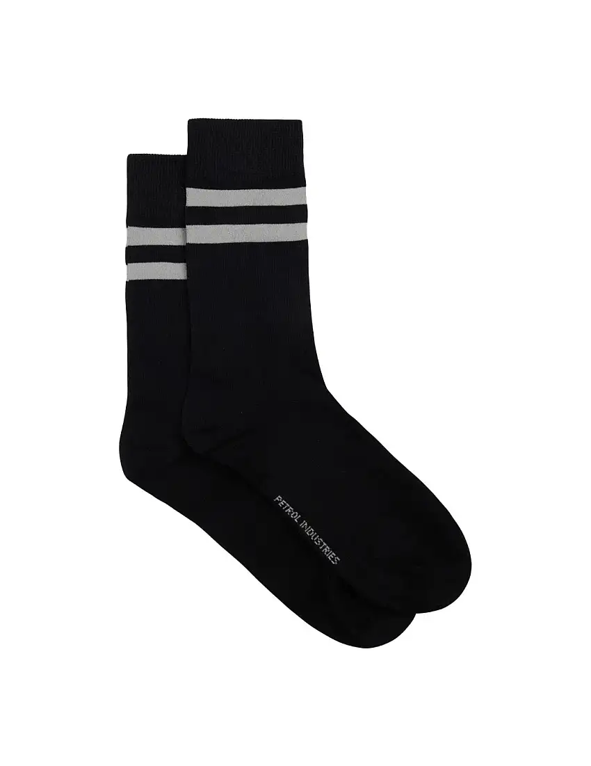 Calcetines Franjas Grises Petrol Industries Negro