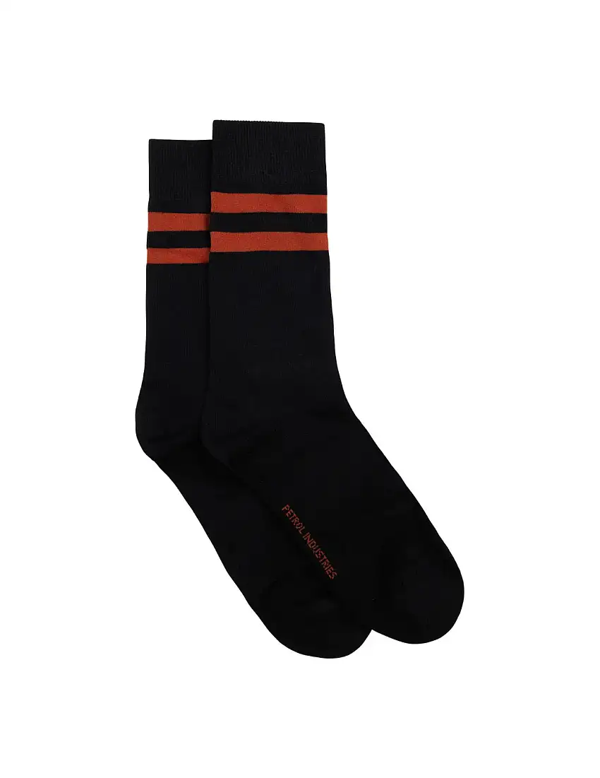 Calcetines Franjas Rojas Petrol Industries Negro