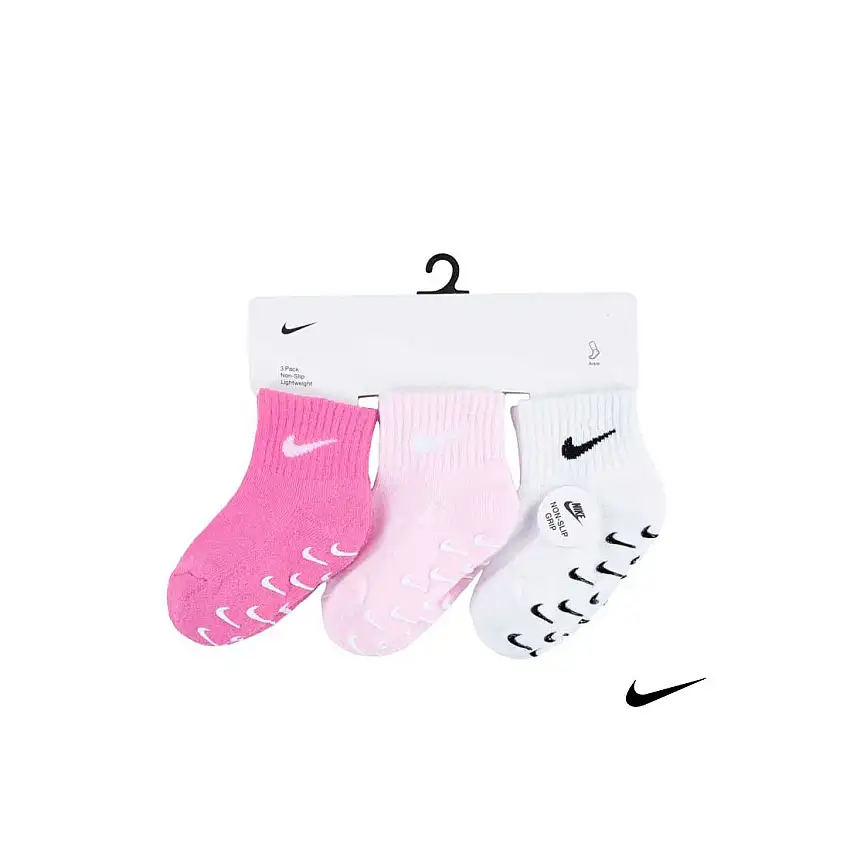 Calcetines rosas Nike antideslizantes bebé
