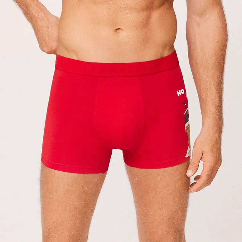 Calzoncillos boxer rojos, especial navidad, ysabel mora.