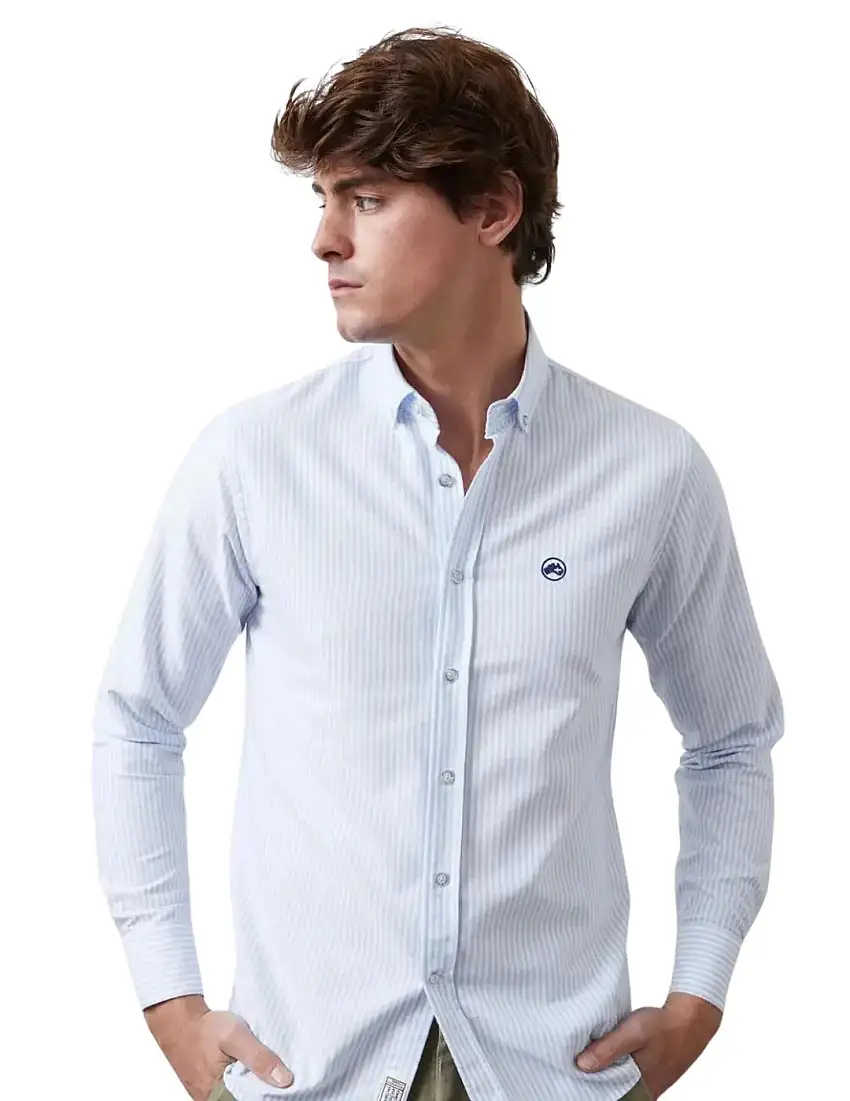 Camisa Rayas Verticales Altonadock Azul