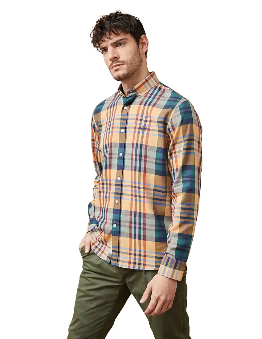 Camisa De Cuadros Altonadock Mostaza