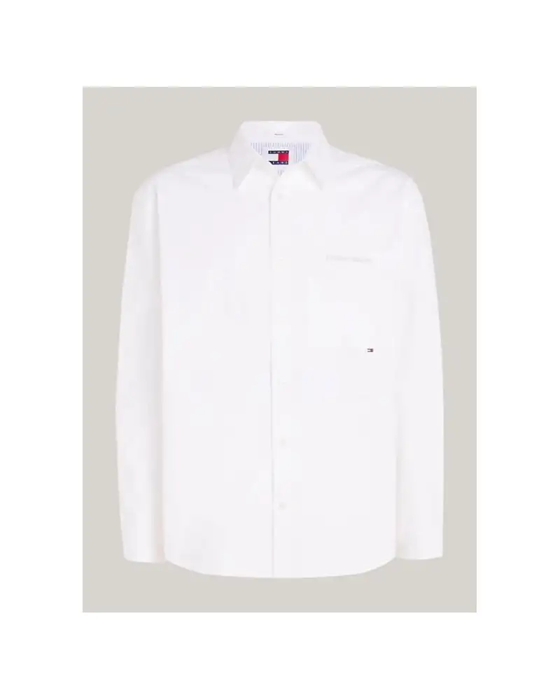 CAMISA MANGA LARGA TOMMY JEANS MAN RELAXED CLASSIC SHIRT EXT WHITE
