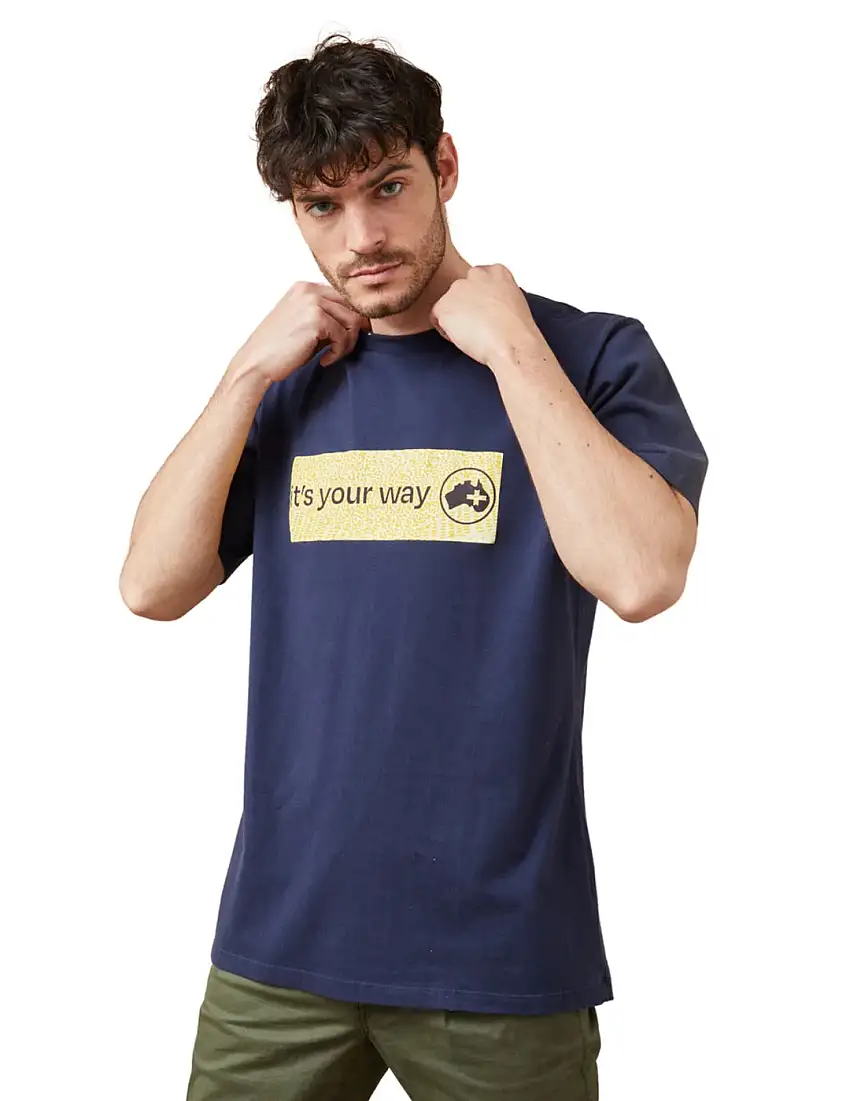 Camiseta Altonadock It´s Your Way Franja Azul Marino