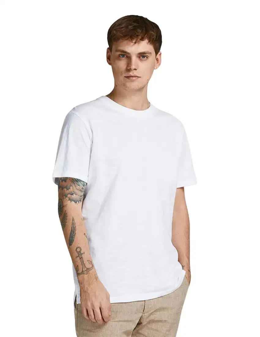 Camiseta Básica Jack&Jones Jprblatropic Blanco