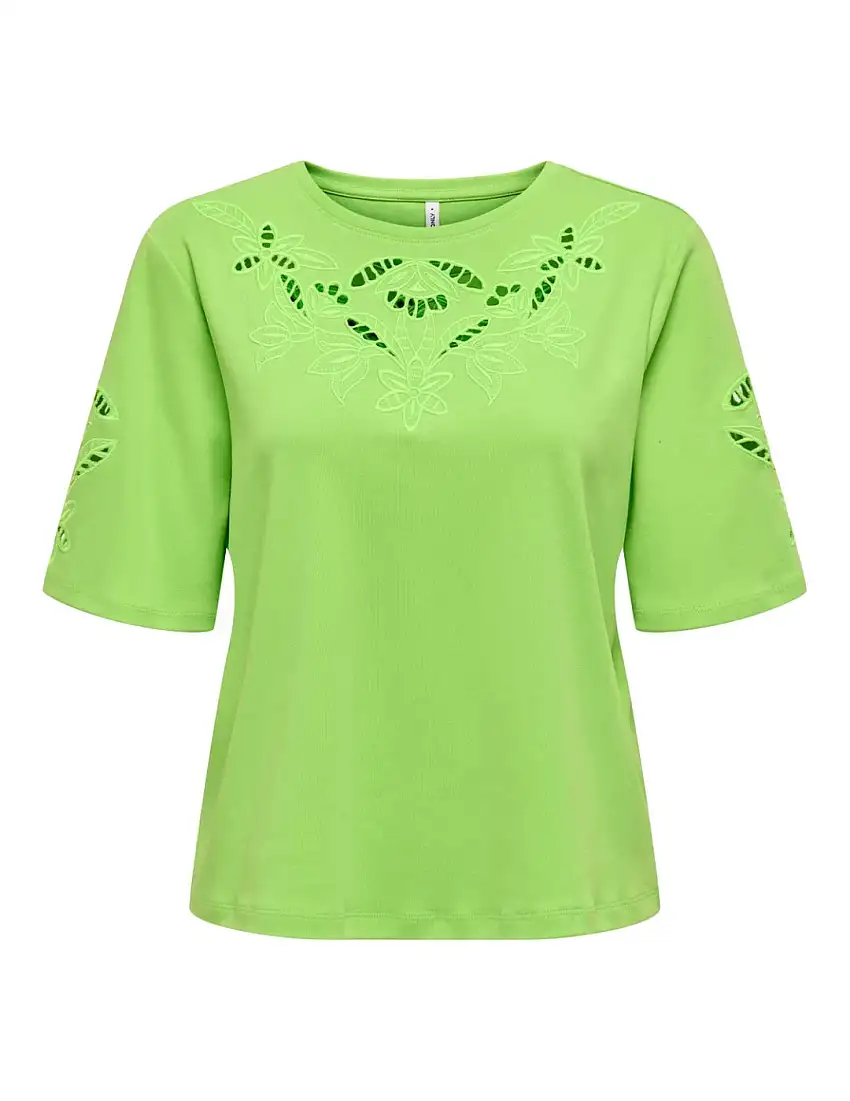Camiseta Bordados Only Onldonnie Verde