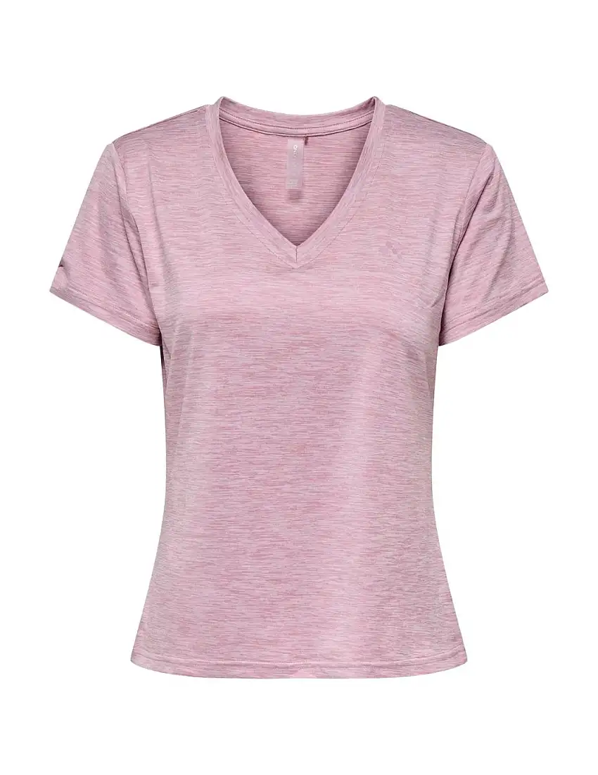 Camiseta Cuello Pico ONLY PLAY Core Rosa