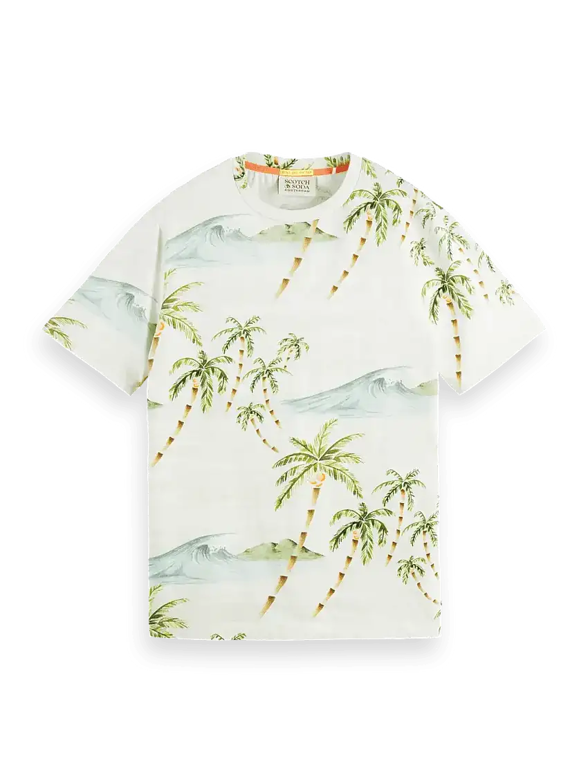 Camiseta en jersey de algodón orgánico con motivo gráfico
