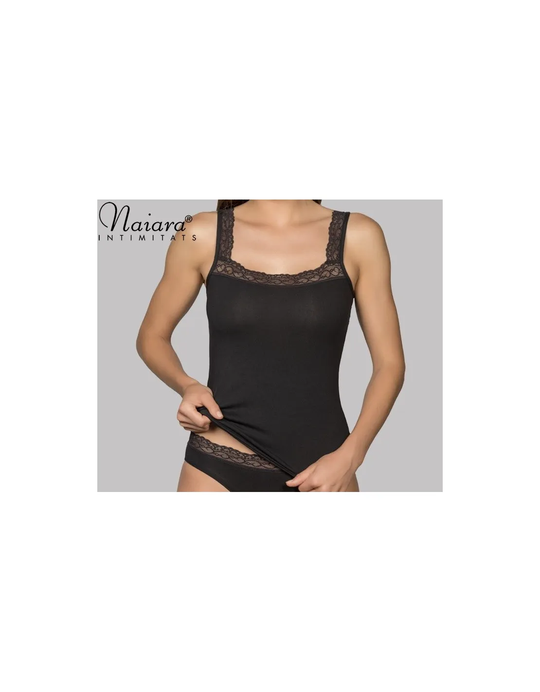Camiseta Encaje tirantes anchos naiara intimates