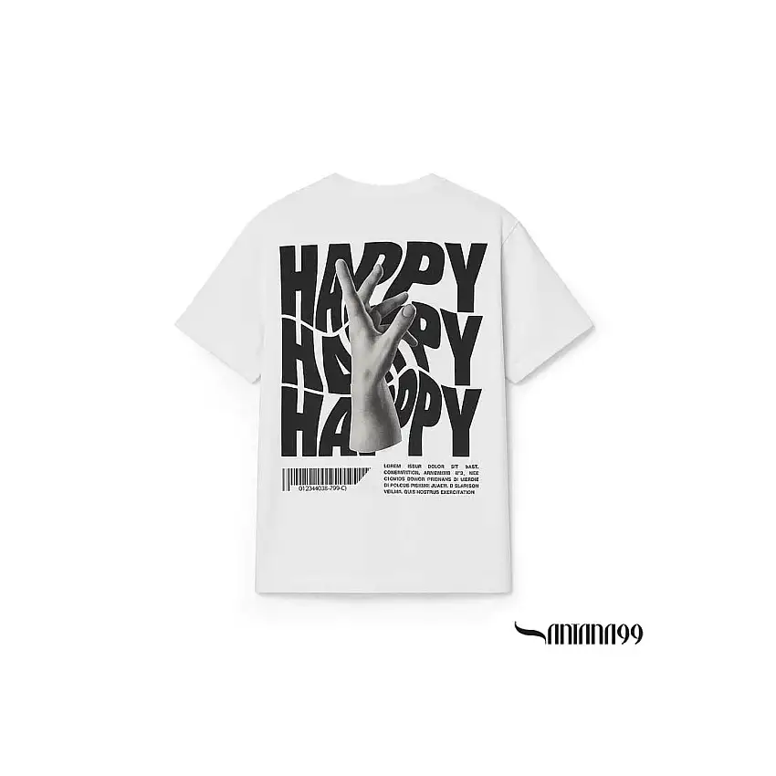 Camiseta Happy blanca Santana99