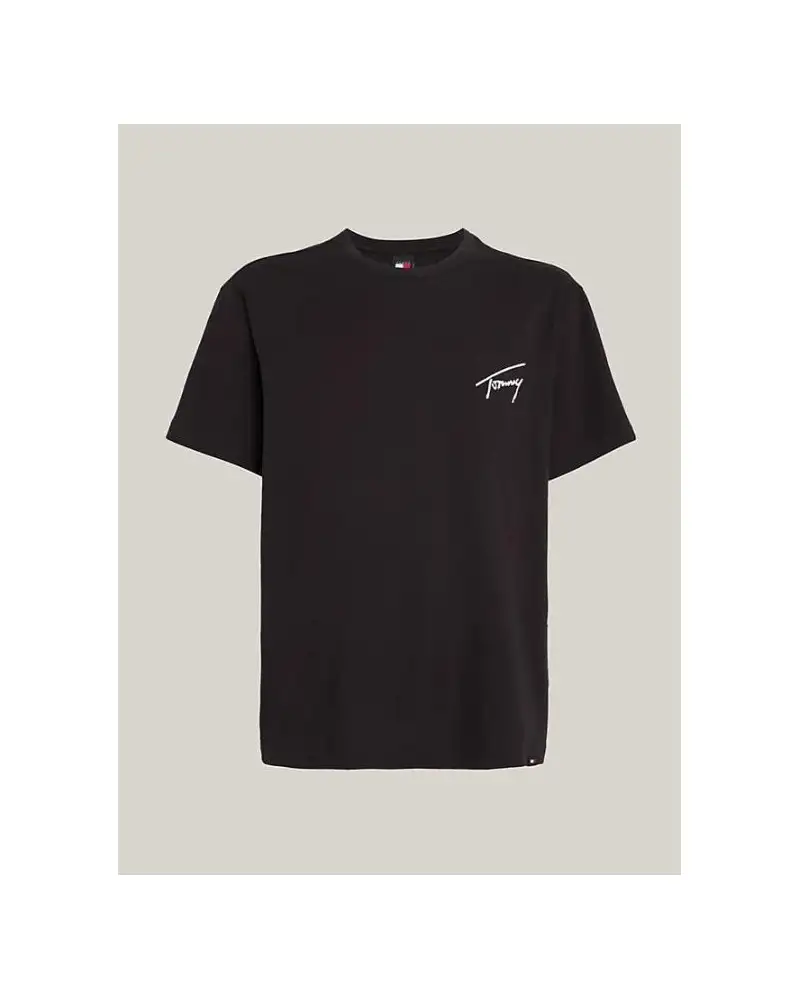 CAMISETA MANGA CORTA TOMMY JEANS MAN REG SIGNATURE TEE EXT BLACK