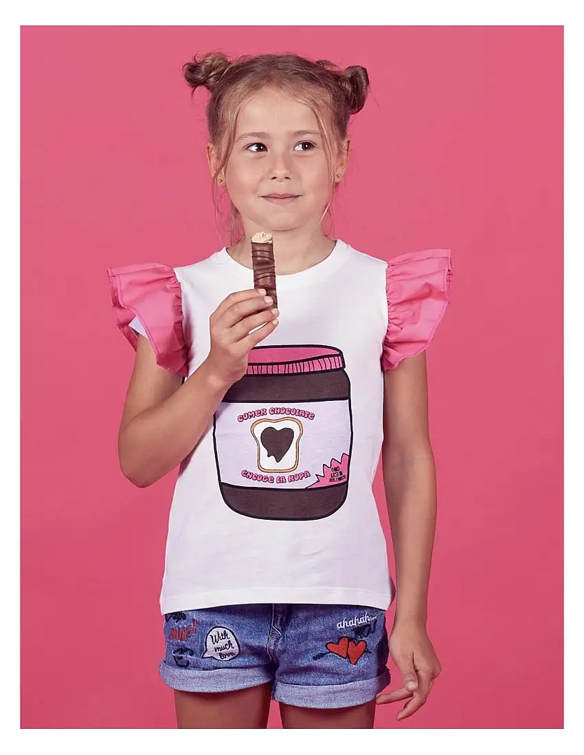 Camiseta Mini Yo Mensaje Chocolate PERA LIMONERA