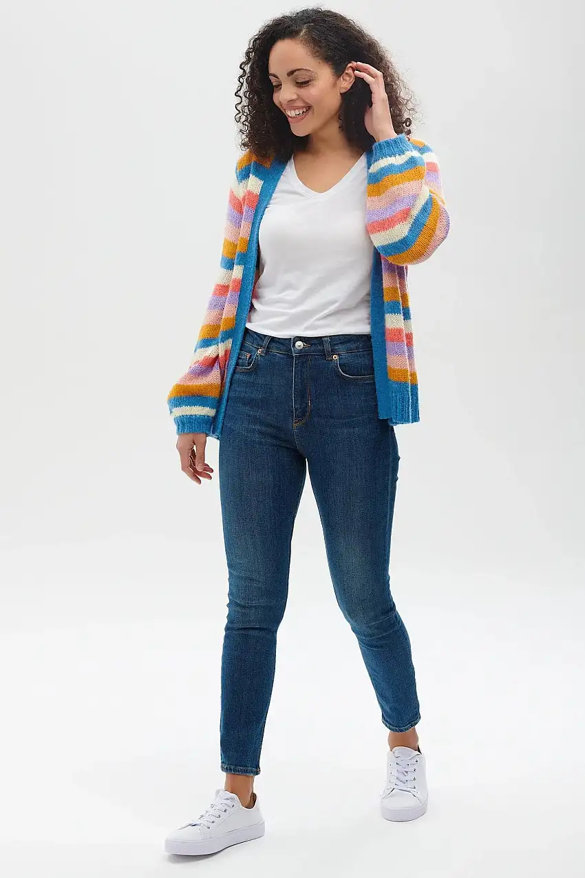 Cárdigan Yvette Multi, Rayas de colores