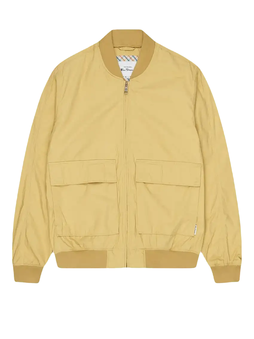 Cazadora bomber amarillo lavado