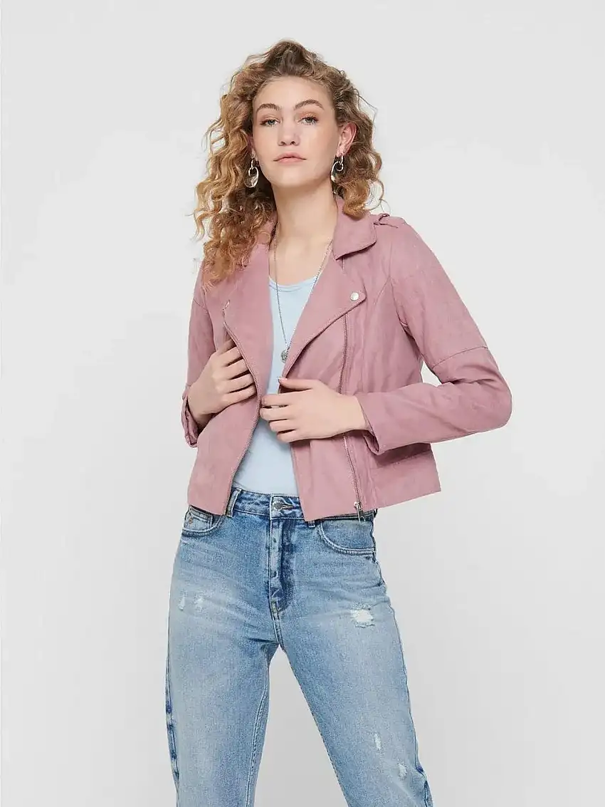 Chaqueta Biker Peach