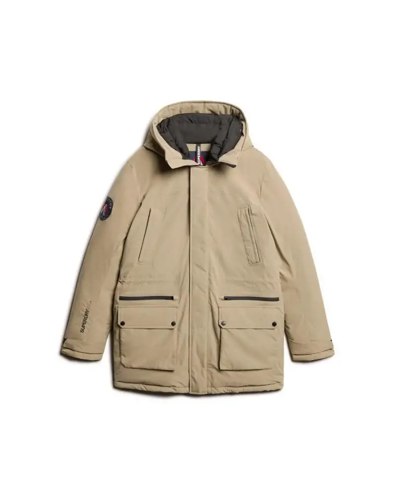 CHAQUETA CAPUCHA CITY PADDED PARKA JACKET MARRÓN LOBO MADERA