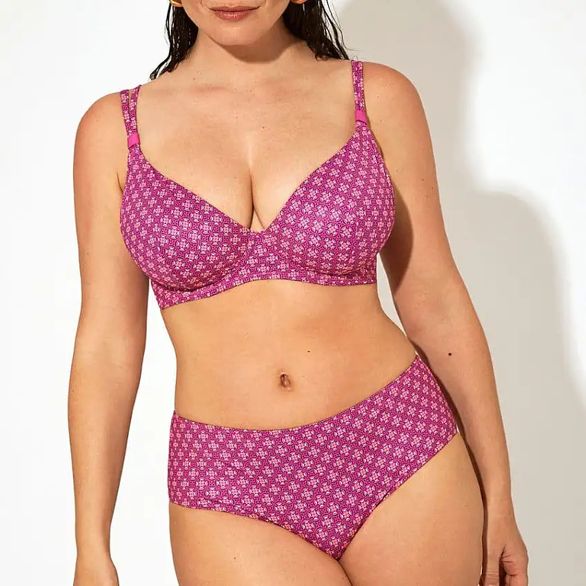 Conjunto bikini capacidad estampado, costa, promise.