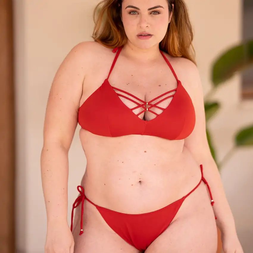 conjunto bikini escote cruzado, mansour de dorina.