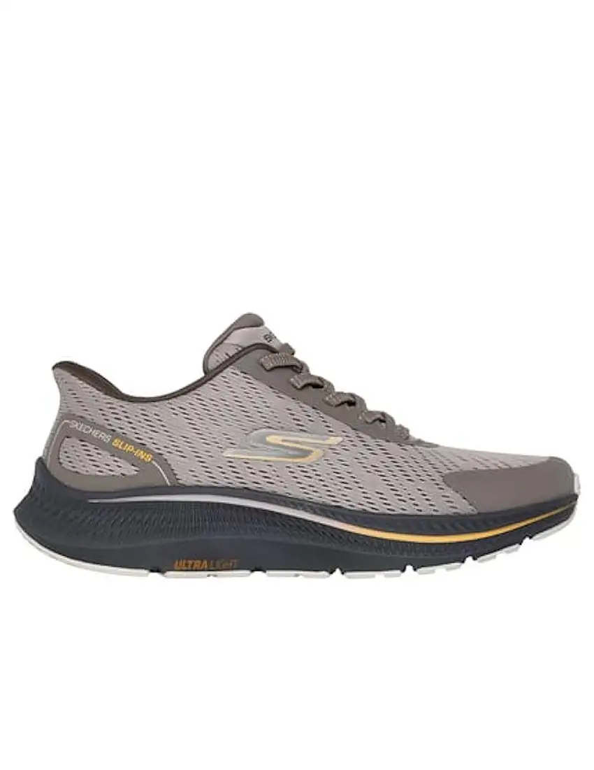 Deportivo hombre Skechers Go Run Slip Ins taupe/verde
