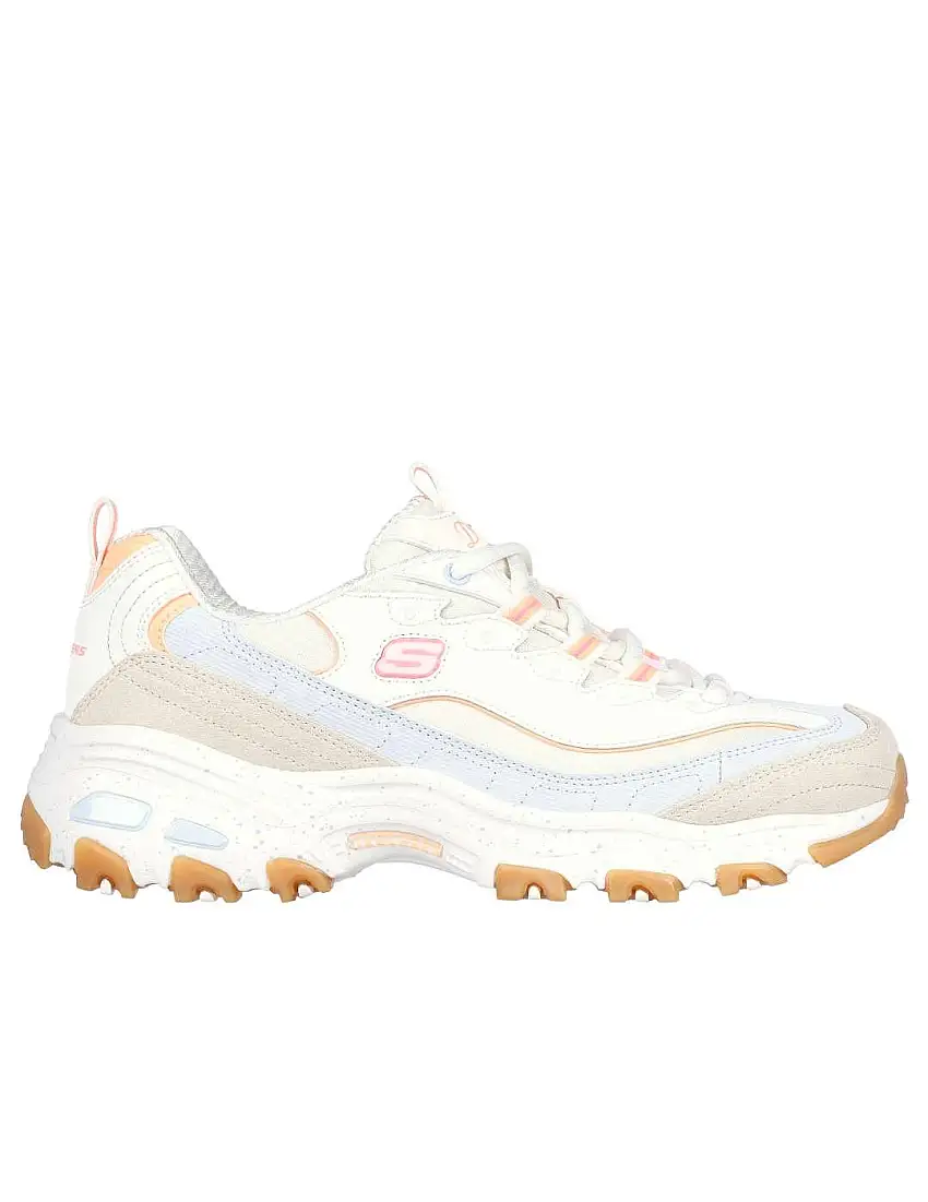 Deportivo mujer Skechers D'lites blanco/celeste