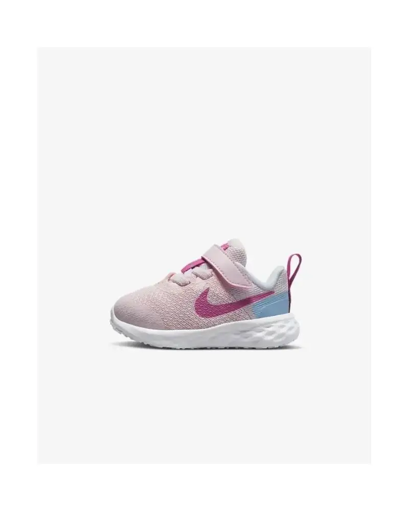 DEPORTIVO NIKE REVOLUTION 6 BABY/TODDLER SHOES SP23 PARTE SUPERIOR DE PIEL REVESTIMIENTO EN EL TALÓN AMORTIGUACIÓN DE ESPUMA SUA