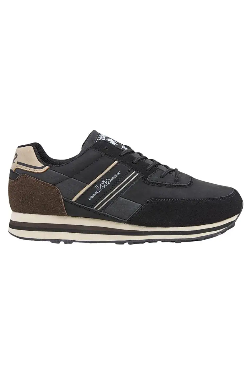 Deportivos casual hombre lois negro 64403