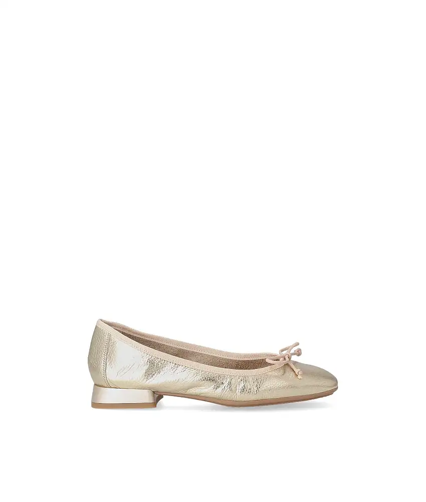 DESIREE Zapato bailarina piel color champán