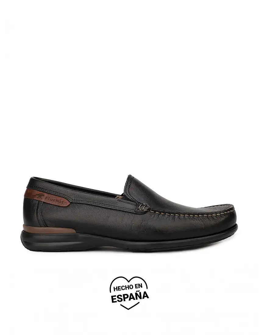 FLUCHOS Mocasines Piel Negros