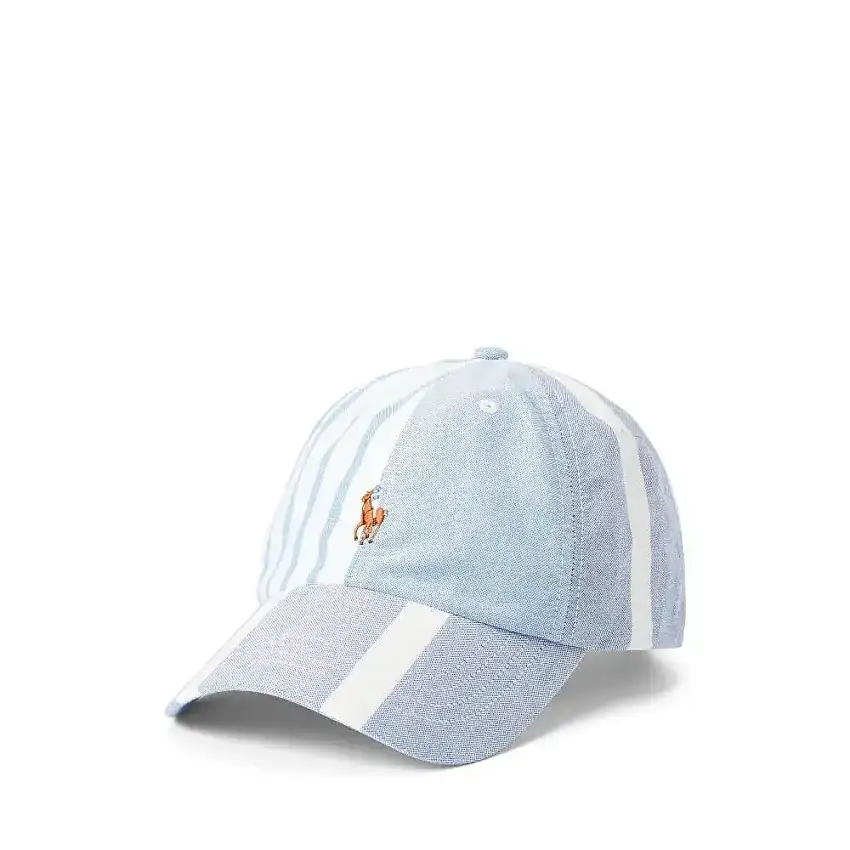 Gorra con visera y paneles Oxford