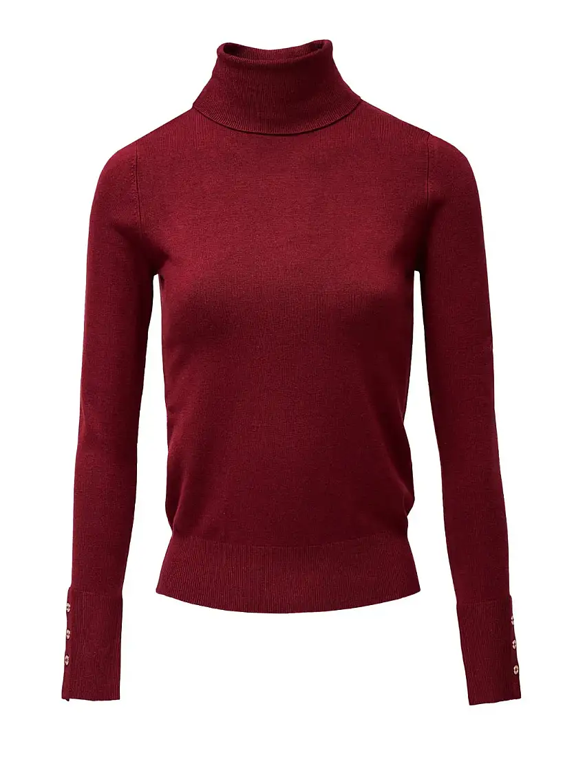 Jersey Básico Cuello Alto Salsa Jeans Granate