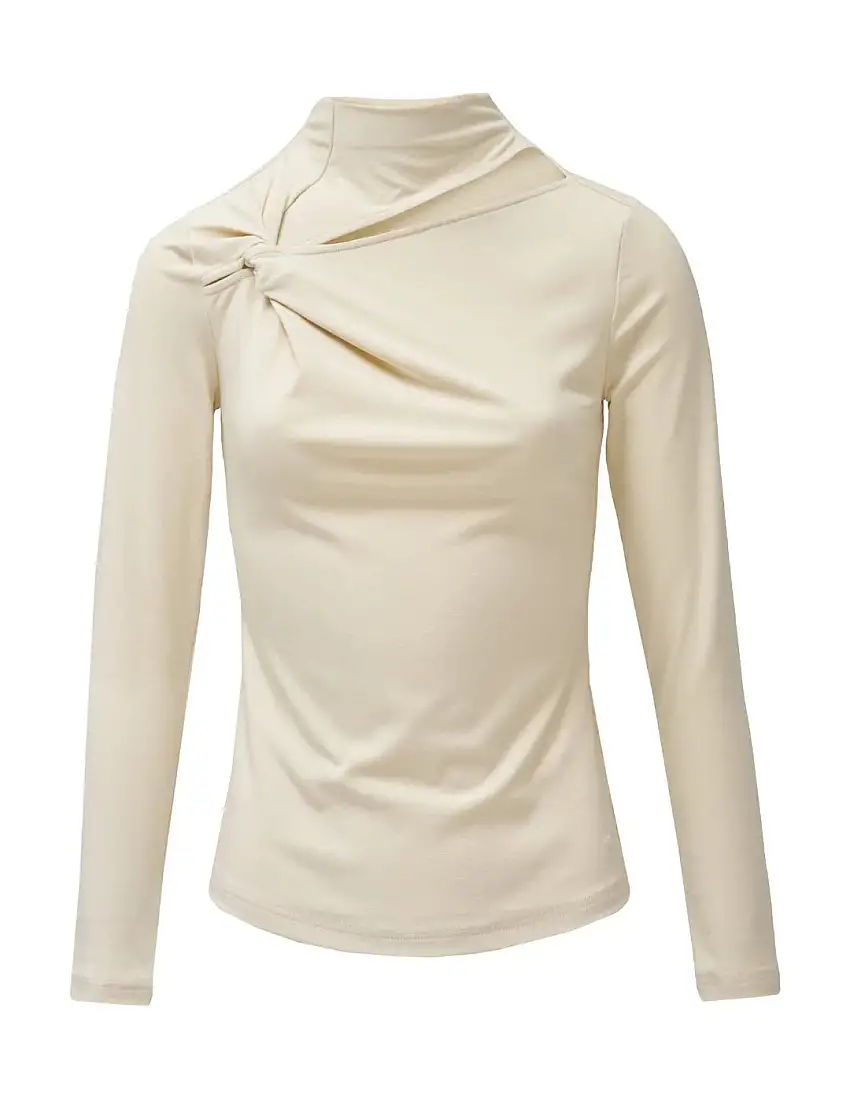 Jersey Cuello Recortado Salsa Jeans Beige