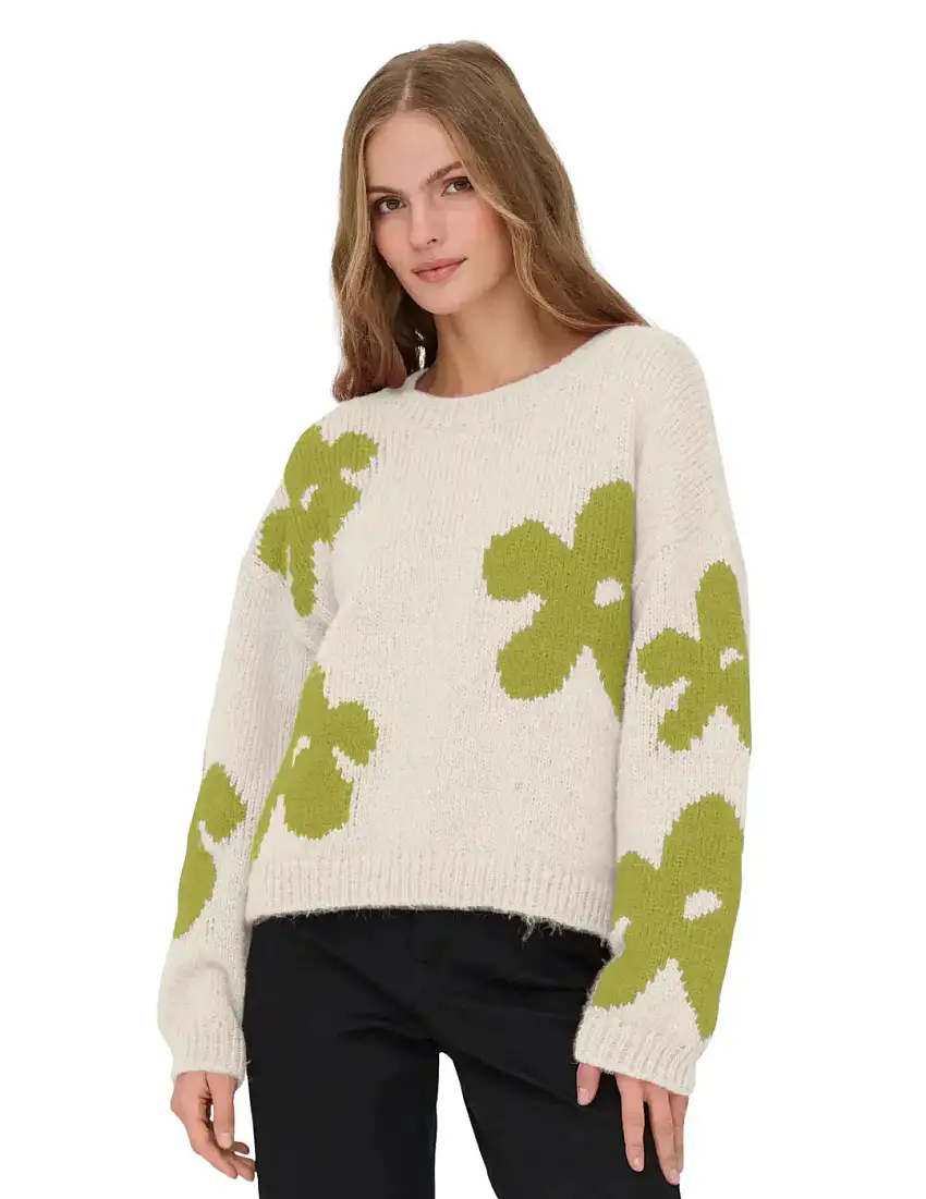Jersey Flores ONLY Bootle Beige