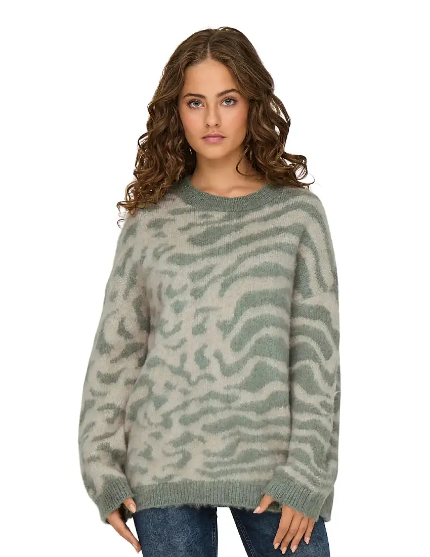 Jersey Largo Estampado Only Onlwild Verde