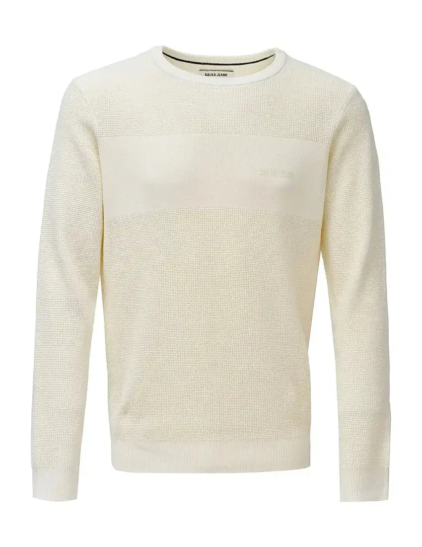 Jersey Punto Franja Salsa Jeans Crudo