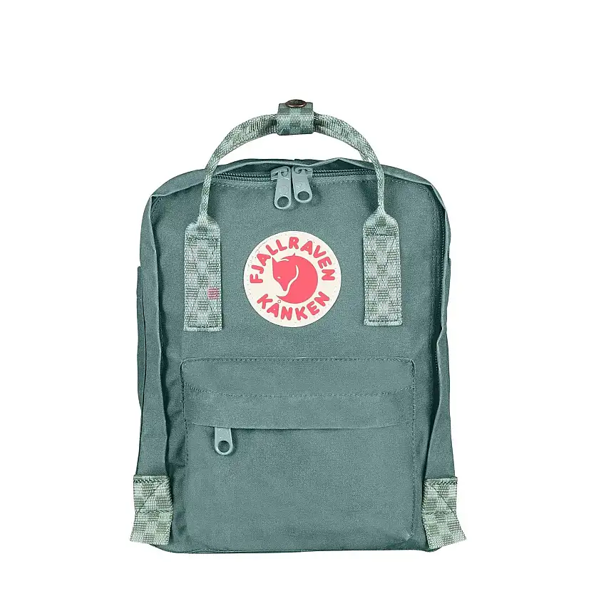 Kanken Mini Frost Green Chess Pattern