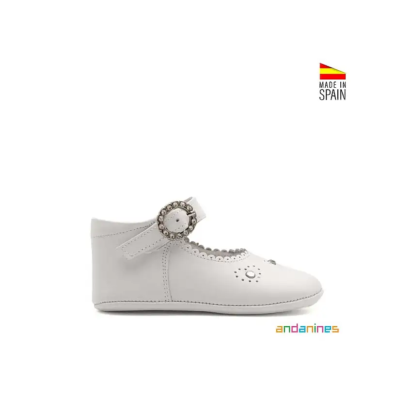 Mercedita bebe ceremonia strass blanca