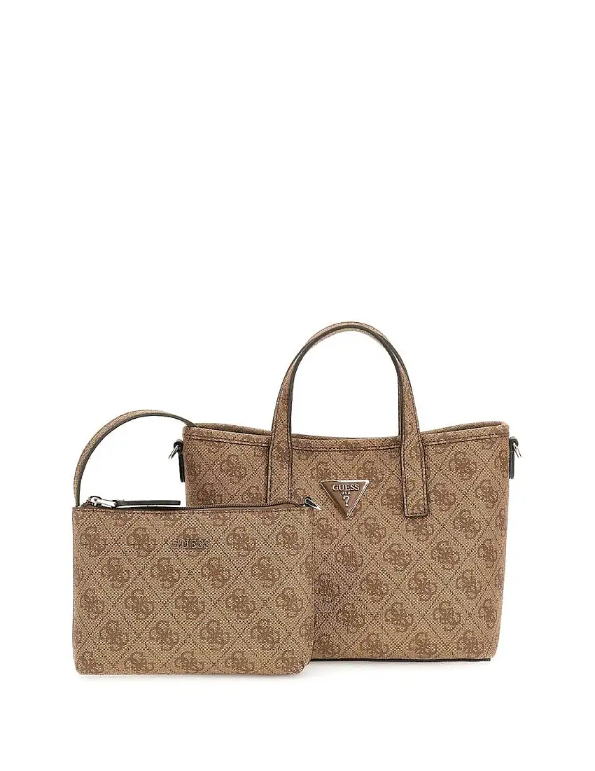 Mini Bolso mujer Guess Latona logo beige