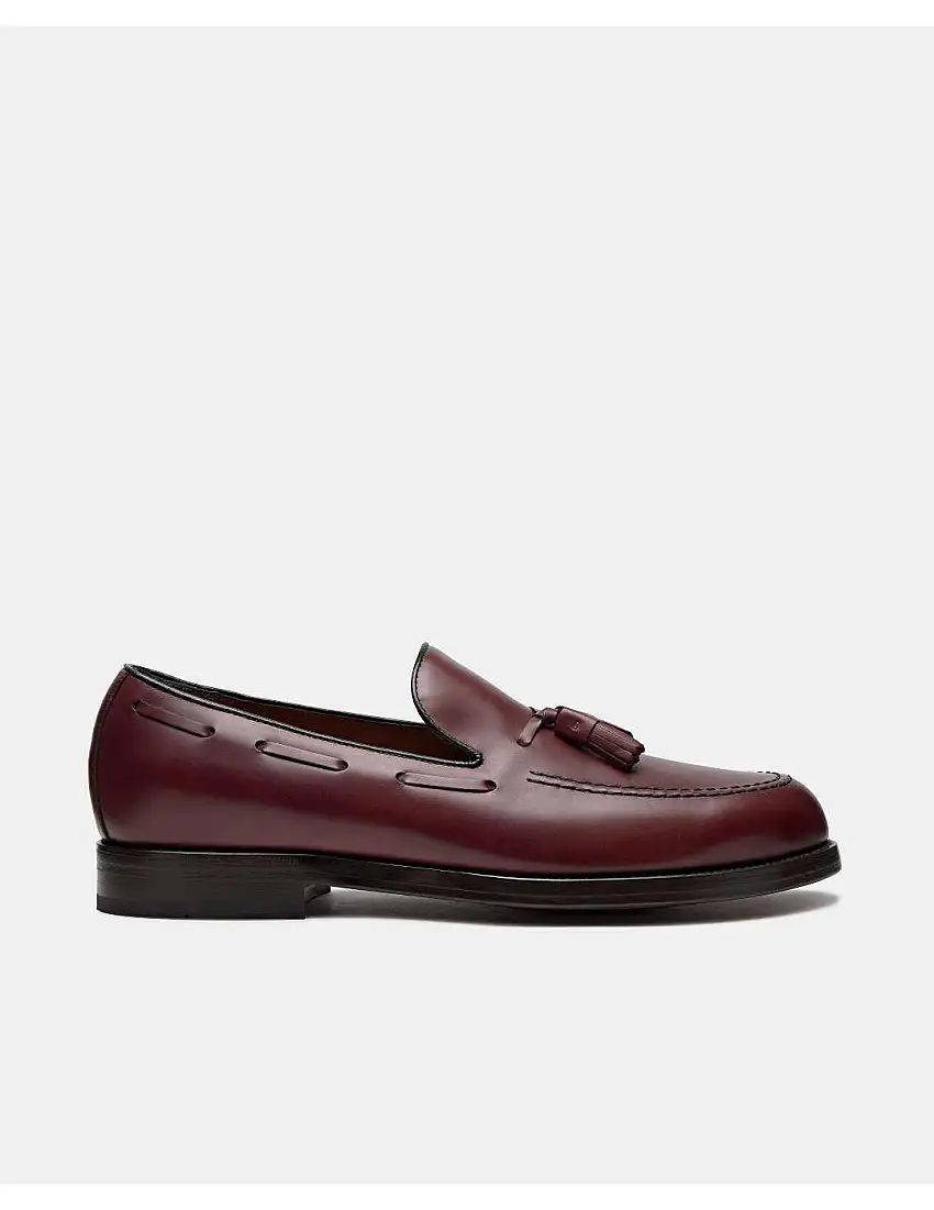 Mocasín hombre Lottusse Borlas burdeos
