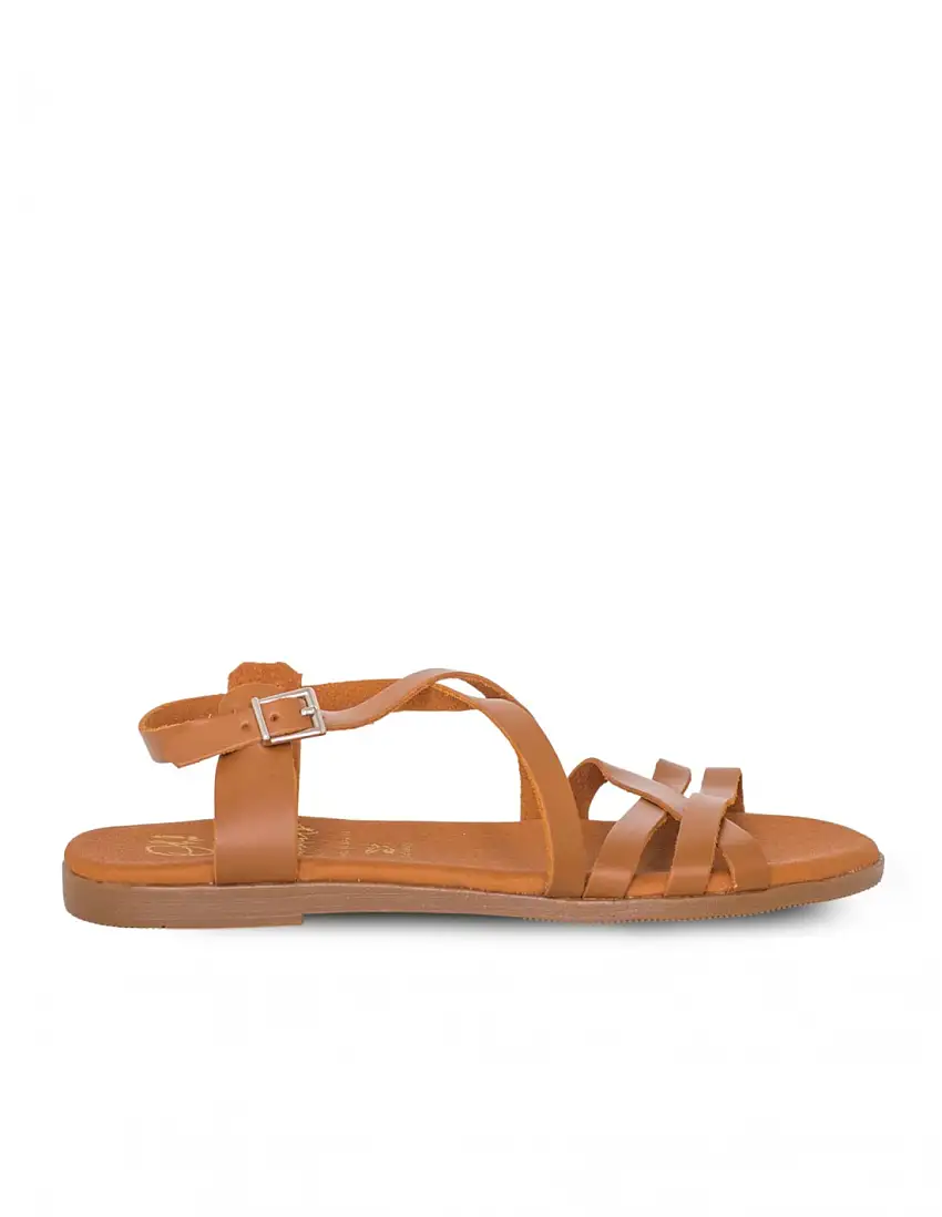 OH MY SANDALS Sandalia Plana Piel Cuero